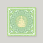 DZW13 - 地藏王莲花纸 – Green – front