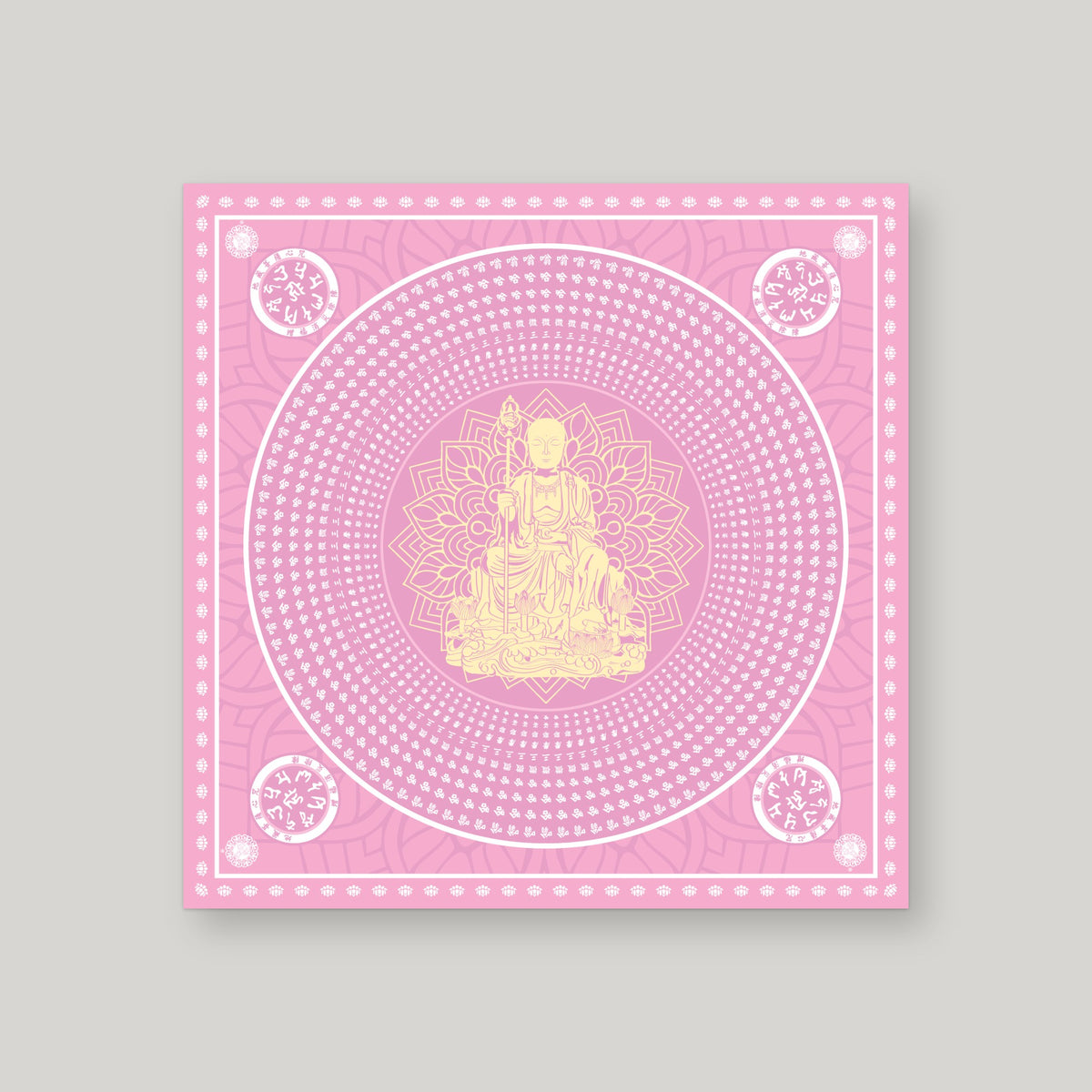 DZW13 - 地藏王莲花纸 – Pink – front