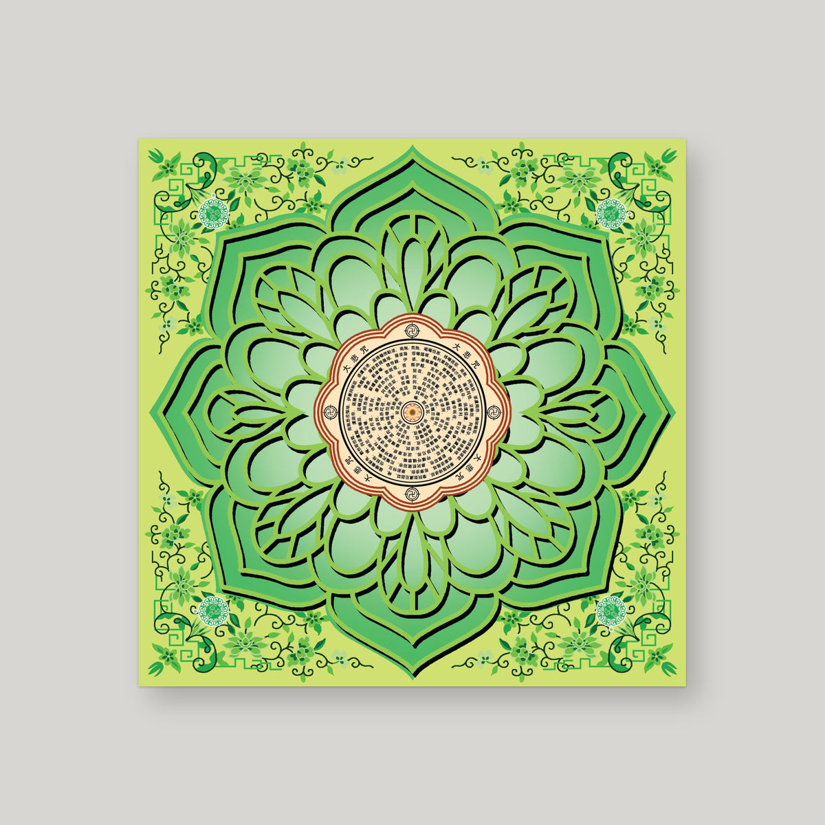 XB13 - 香花宝烛 – Light green – front